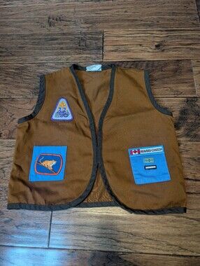 Vintage Beaver Vest with Patches for Kids Beavers Scouts